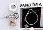 NEW 100% Authentic PANDORA 925 Padlock & Heart Charm Bracelet Gift Set B802377