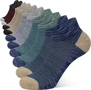 [CLOSEMATE] Colorful Low Cut Ankle Socks for Men Women Cotton Lightweight and Non Slip 5 Pairs