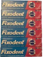 6 Packs Fixodent Complete Original Denture Adhesive Cream 2.4 OZ Big Size New