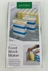 New FreezUp Freezer Food Block Maker 2 Cup 2 Pack Meal Prep YouCopia