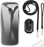 TPU Phone Case Combo with Wrist Strap, Lanyard, Ring Holder Compatible with Nokia 3210 2024, Shockproof Slim Cover, Hands-Free, Adjustable, Durable