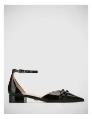 [Wittner] Divinia Crinkle Patent Leather Flat in Black