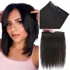 CLEARANCE 100% Real Remy Human Hair Clip In One Piece Topper Extensions Sidepads