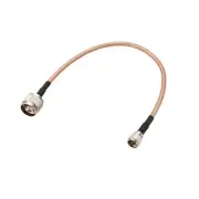 Mini UHF Male to N Male Right Angle RG400 RF Coaxial Cable 0.3Meter/1Ft Long