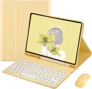 Ipad 10.2 Inch Inch Keyboard Case Set With Mouse&pencil Holder&bluetooth Keyboard