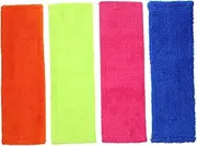 LOEFLIFA 4pcs Coral Fleece Mop Pads Replacement Thickened Flat Mop Accessories for Hardwood and Tile Floors Machine Washable and Durable for Home and Office Cleaning