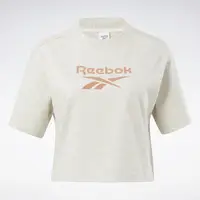 在飛比找Yahoo奇摩購物中心優惠-REEBOK 女裝 短袖 休閒 基本款 短版 棉質 白【運動