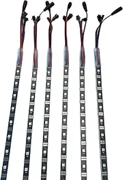 Plasma Icicle 2.0; 0.5m Long addressable RGB Full Color LED Icicle Pixel Light; DC12V Input; Silicone Tube Waterproof; Rigid PCB(One Side 16leds)