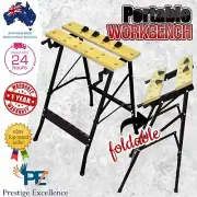 Work Bench Garage Multi Function Metal Workbench Workshop Benches Sawhorse Table