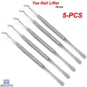 5-PCS Ingrown Toe Nail Lifter Chiropody Nail File Single End Podiatry Instrument