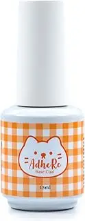 ADHERE Peel Off Gel Base Coat for Gel Nail Polish, 15ml UV LED Light Peelable Base Gel Polish, No Filing Soaking-off for Takeoff Nail Practice Beginners DIY Home