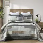 Quilts King Size, King Quilt Bedding Set Bedspread, 100% Cotton Patchwork Qui...