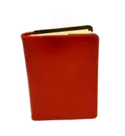 Notebook Patent Leather Cover 7" Refillable Wire-O Insert Burnt Orange