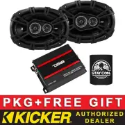 KICKER DSC69304 6X9 CAR AUDIO SPEAKERS PACKAGE+DS18 CLASS D 2CH AMPLIFIER
