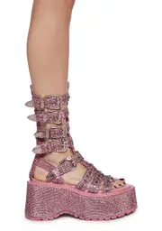 [Club Exx] Dancing Rhythm Gladiator Sandals - Pink