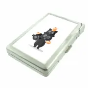 Black Bear Em1 Cigarette Case with Built in Lighter Metal Wallet
