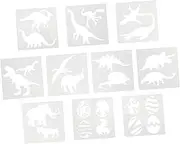 ULDIGI 10pcs Dinosaur Template Drawing Stencils Drawing Painting Stencils Cute Stencils Animal Stencils Dinosaur Drawings Templates Stencils for Drawing Dinosaur Stencil Template White