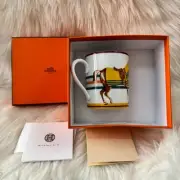 HERMES Cheval La Couverture Horse Mug Cup Yellow Unused