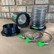 4" Magnetic Dust Port Quick Disconnect - 3D Printed - NOT Compatible w/ Magport
