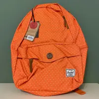 在飛比找Yahoo!奇摩拍賣優惠-Herschel 波卡點點 橘 後背包