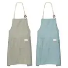 2Pack Kitchen Cooking Aprons Adjustable Chef Apron 2 Pockets Grey/Blue Stripes