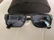 Prada Sunglasses SPR05V Color 1AB-0A9, Black Frame With Grey Glass Lenses