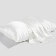 LINENOVA Double-sided 100% Mulberry Silk Pillowcases Luxury 22 Momme - White