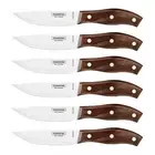 NEW TRAMONTINA CHURRASCO JUMBO SERRATED BROWN STEAK KNIFE 118mm SET 12