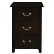 Tasmania 3 Drawer Lamp Table - Chocolate