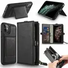 Premium Soft Leather Stand/Zip Coin Cover/Wallet/Flip Case for iPhone 13/12Pro