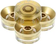 KAILIKETIY 4pcs Guitar Volume Knobs High Grade Acrylic Material Fit for Split-axis Potentiometers Replacement for Electric Guitars