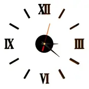 2Set Wall Clock Watch Large Modern Simple Diy Sticker Decal 3D Roman Numeral Home
