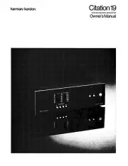 Harman Kardon Citation 19 Amplifier Tuner Owners Manual