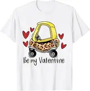 [X.Style] Kids Be My Valentine Toy car Leopard boy Girl Valentines ds488 T-Shirt White