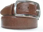 Sterling silver 925 Monster buckle 2 oz w/Genuine Lizard-1.5 "belt made in USA.