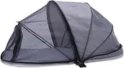 SUPVOX Pet Outdoor Tent Half Mesh Car Pet Tent for Dogs and Cats Easy Foldable Grey