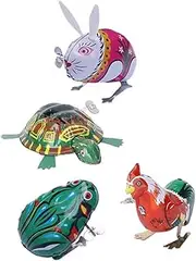 ERINGOGO 4Pcs Jumping Clockwork Wind Up for Educational Spring Styles Safe Energy Saving Boys