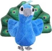 Peacock Finger Puppet Mini Animal Puppets Plush Bird Finger Puppet Toy Animal Storytelling Props for Interactive Learning Entertainment