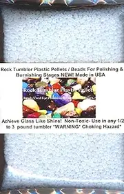Best Nest Wellness Rock Tumbler Plastic Pellets / Beads - Tumbling Media - Rock Tumbling Beads - For Polishing & Burnishing Stages - 4 oz (113g) - Made in USA