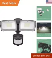 Durable LED Motion Sensor Security Light - 28W 3000LM - Waterproof - 1 Count