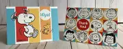 Snoopy Cards Set Of 2 Blank Thank You +Hiya Hallmark Peanuts Charlie Brown Linus