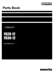Komatsu FD28-12 FD30-12 Forklift Truck Parts Catalog Manual SN 500001-UP