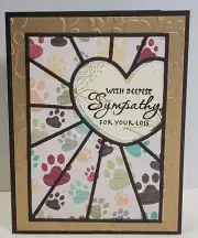 Handcrafted Greeting Card - With Deepest Sympathy for your loss