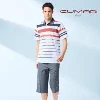 在飛比找momo購物網優惠-【CUMAR】男裝短袖絲光棉POLO衫/168221(多色任