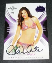 2015 Benchwarmer ALISON WAITE National #10 Purple Foil Auto/9 PLAYBOY Playmate