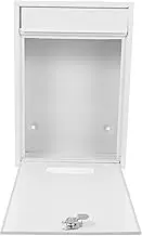 Gogogmee Outdoor Splashproof Wall Mounted Locking Mailbox Stylish Tinplate Document Drop Box with Key for Office Use Generous Capacity and Modern Design