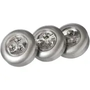 Light It 3-Bulb Silver LED Battery Tap Light (3-Pack) 30010-301 Light It
