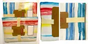 Cafton Stripe Tablecloth Oval Oblong Round Multicolor 100% Polyester By Meijer