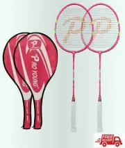 PROYOUNG 4000 Alum Frame Steel Shaft Badminton Racket in 3/4 cover (Two Pieces)