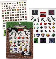 TUGOKU Kids CameraMinecraft Sticker Book, Includes Puffy Stickers, Over 300 Stickers